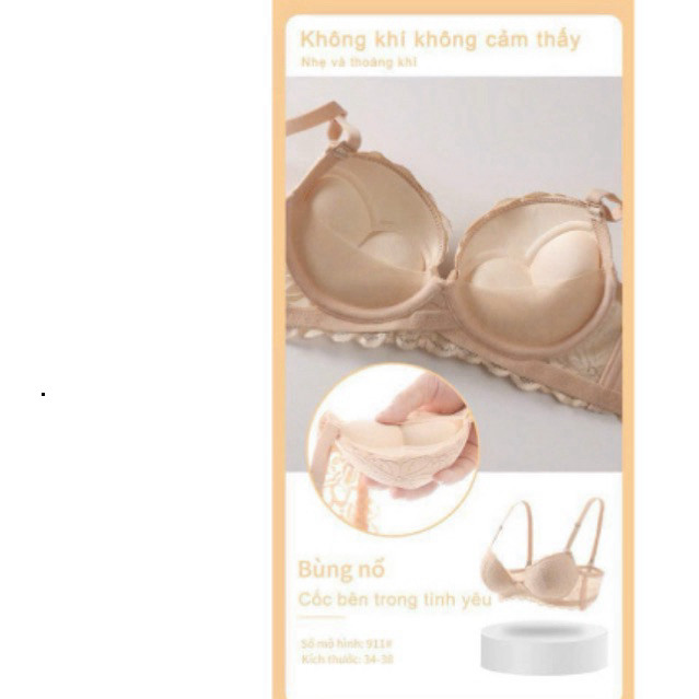 Hot- Áo lót đúc ren không gọng đệm dày 5.5 siêu nâng ngực MS912 - THU HUYỀN STORE