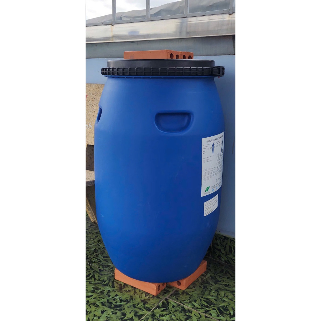 Thùng phi nhựa xanh 120l, thùng phi nhựa đựng nước 120l,đựng hoá chất 120l (mới 90%)