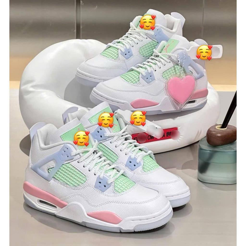 Giày  JD4 Retro Valentine's Day, Giày JD4 Valentine Màu Hồng Trắng Xanh Đủ sz 36 đến 44