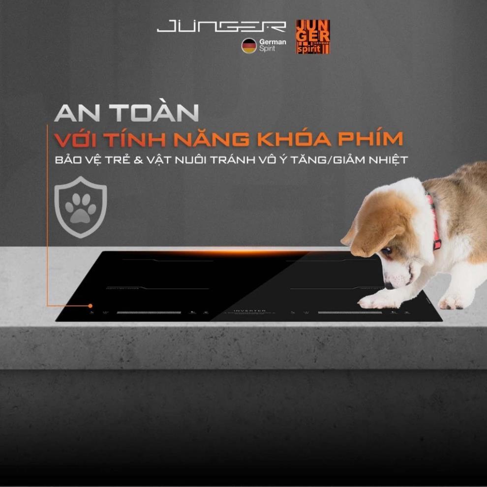 [TẶNG BỘ NỒI JUNGER 7 TRIỆU 9] Bếp từ 2 vùng nấu Junger NKD-22+/MK-22 - Có Inveter - Bảo hành 36 thá