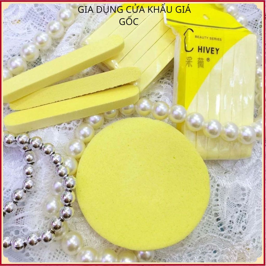 (COMBO 10) GÓI BÔNG MÚT BỌT BIỂN RỬA MẶT CHIVEY CHÍNH HÃNG 12 MIẾNG/GÓI MỀM MỊN DỊU NHẸ