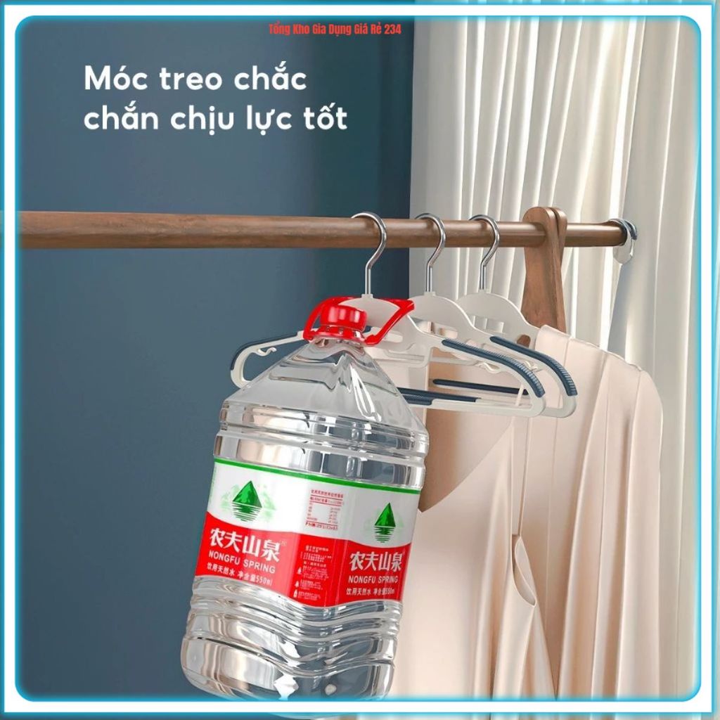 (COMBO 30) Móc Nhựa Treo Quần Áo Chống Trượt Đa Năng ohBabyo Mắc Phơi Đồ Chống Nhăn Bền Bỉ Cao Cấp