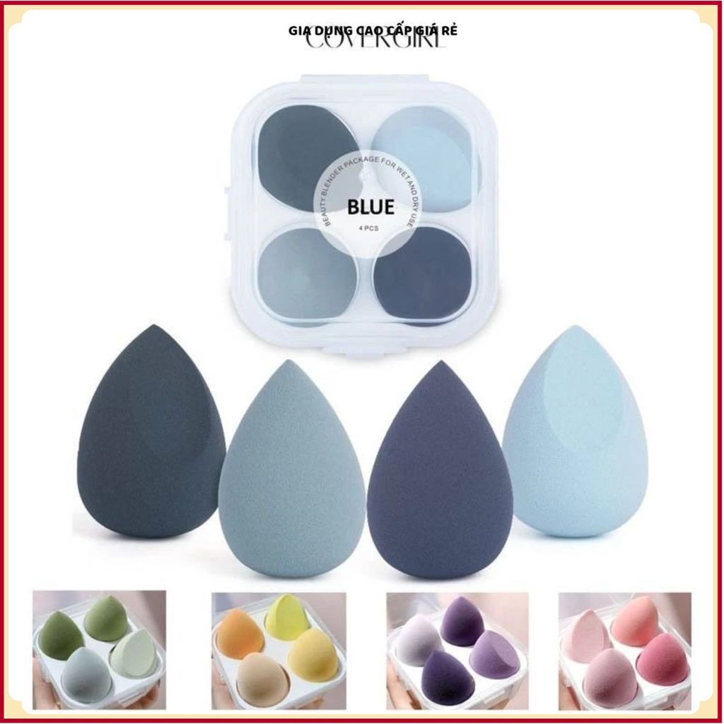 (COMBO 2 HỘP) MÚT TÁN NỀN CAO CẤP, giúp lớp makeup mịn đẹp tự nhiên, Bông Makeup Tiện Ích