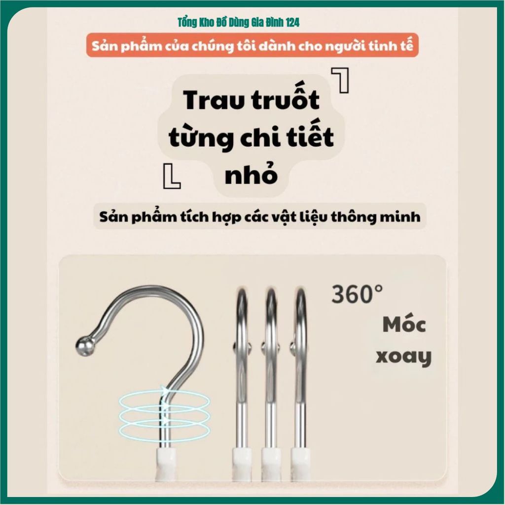 (COMBO 30) Móc Treo Đồ ohBabyo Thiết Kế Chắc Chắn Chống Nhăn Chống Trượt Tiện Lợi
