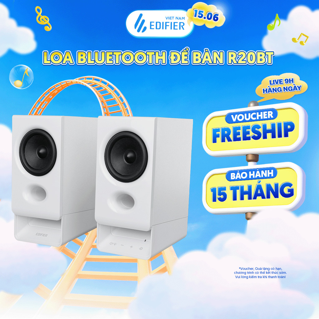 Loa Bluetooth Để Bàn EDIFIER R20BT | Blutooth V6.0 | Công Suất 5W RMS | Bảo Hành 15 Tháng | BigBuy360 - bigbuy360.vn