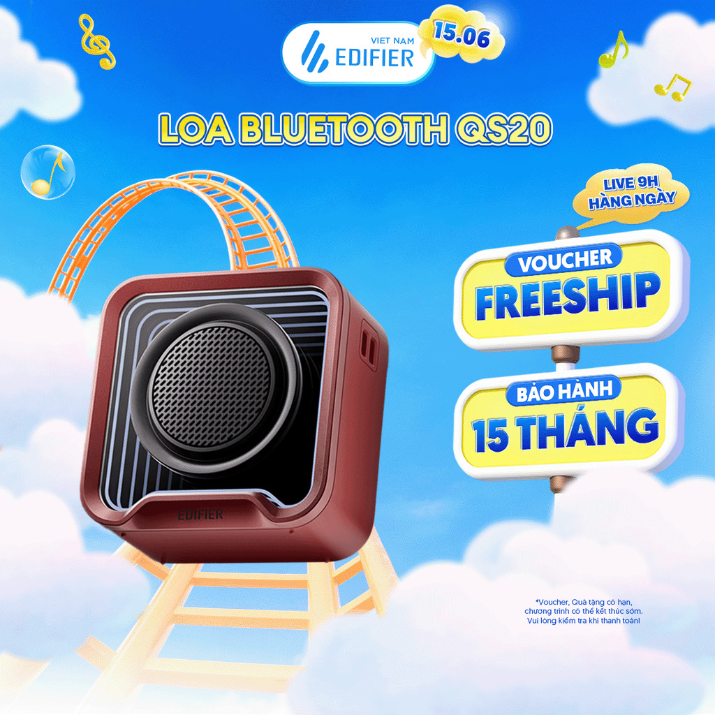 Loa Bluetooth EDIFIER QS20 | Công Suất 6W | Sử Dụng Đến 18H | Bluetooth 6.0 | Bảo Hành 15 Tháng