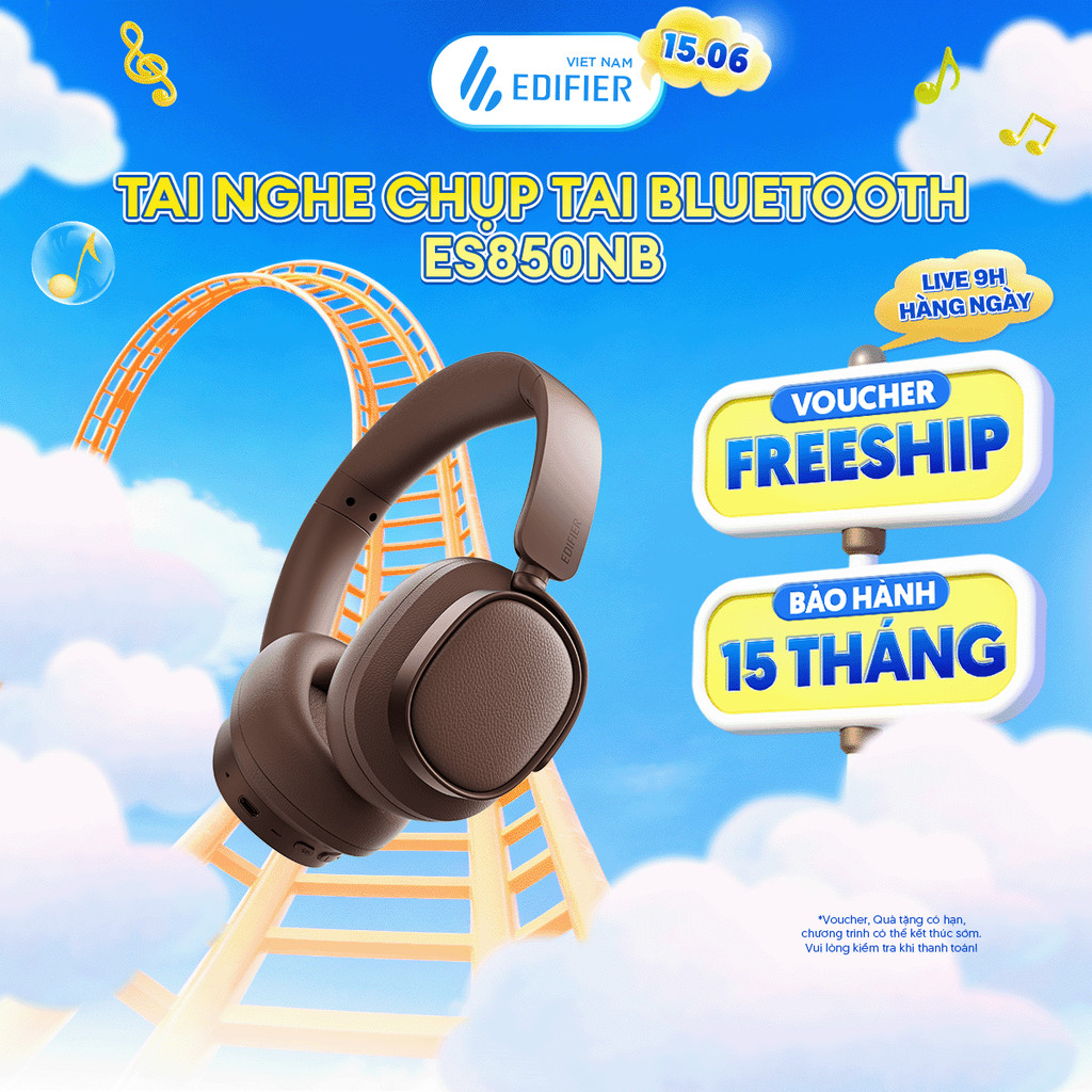 Tai Nghe Bluetooth Chụp Tai EDIFIER ES850NB | Chống Ồn Chủ Động | Thời Gian Sử Dụng Tới 92H | Bảo Hành 15 Tháng