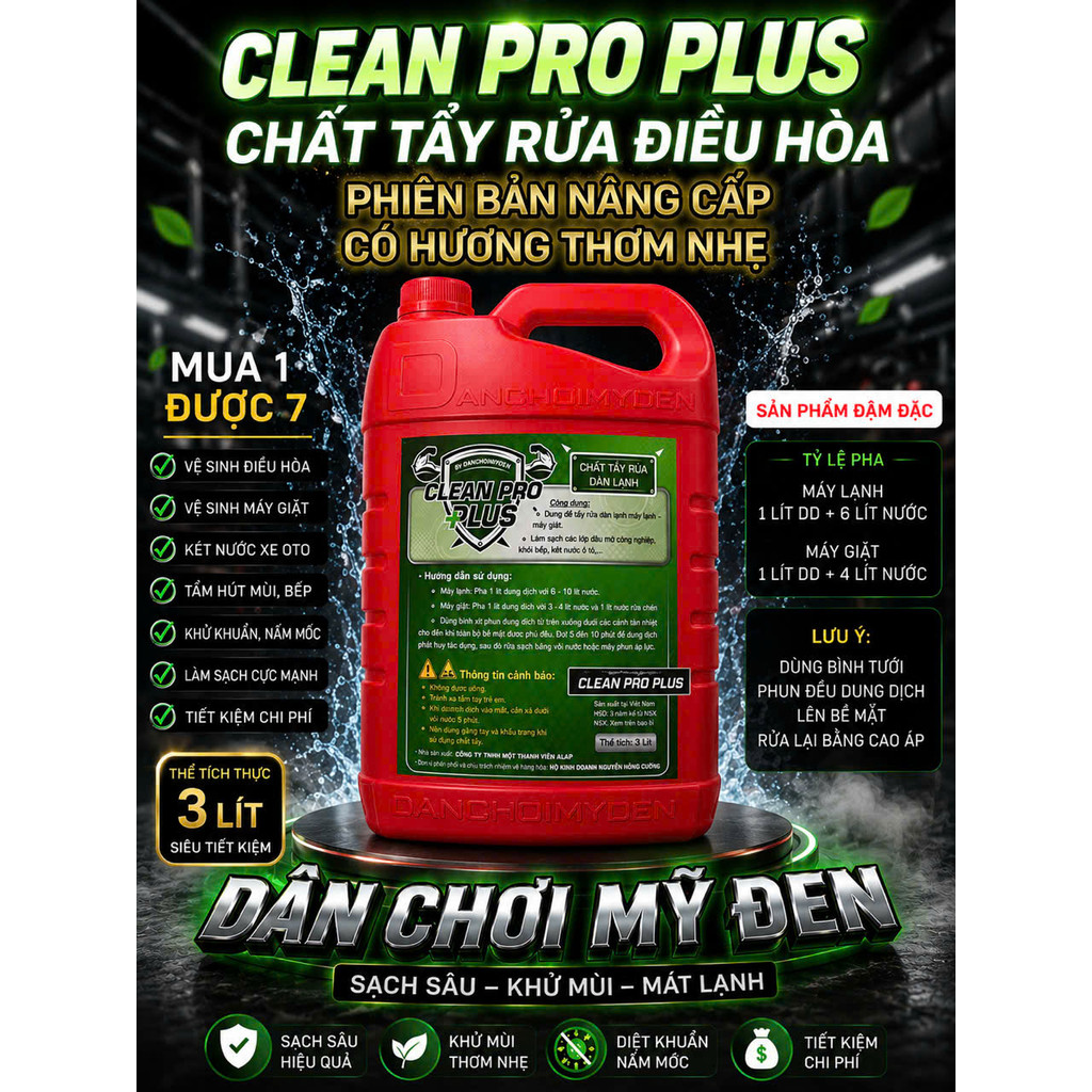 clean pro 999 tẩy rửa máy lạnh