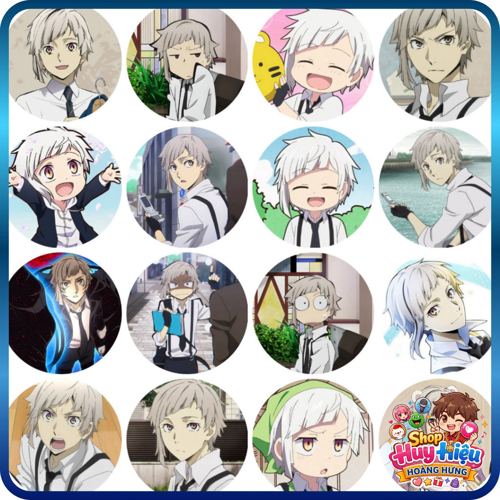 [SHIP NHANH] Đồ Sưu Tầm Atsushi Nakajima Bungo Stray Dogs Pin Huy Hiệu Áo Description: Pin hình nhân