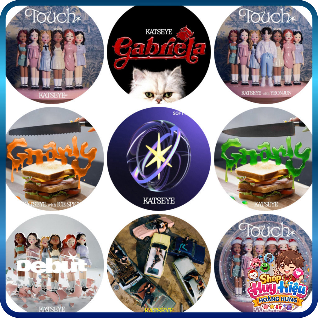 [SHIP NHANH] Bộ Sưu Tập Katseye Katseye Discography Album Cover Badge 58mm Pin Hộp SIÊU HOTTREND