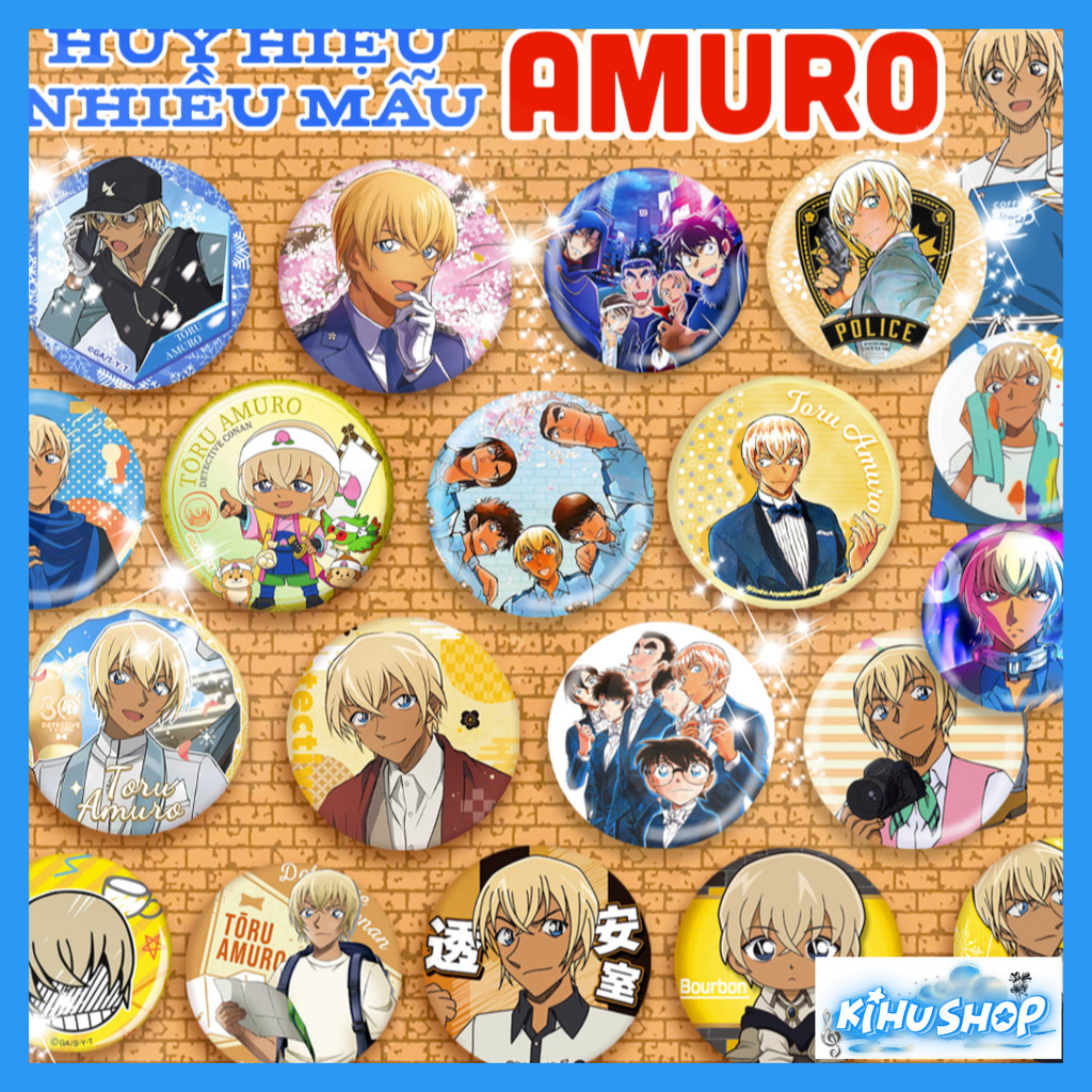[KIHUSHOP] Bộ Sưu Tập Anime Conan Huy Hiệu Rei Furuya Tooru Amuro Hàng Tốt