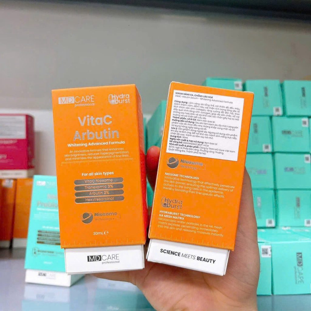 [Chính Hãng ]  Tinh Chất  MD Care VitaC Arbutin Serum Whitening Advanced Formula 30 authshopp