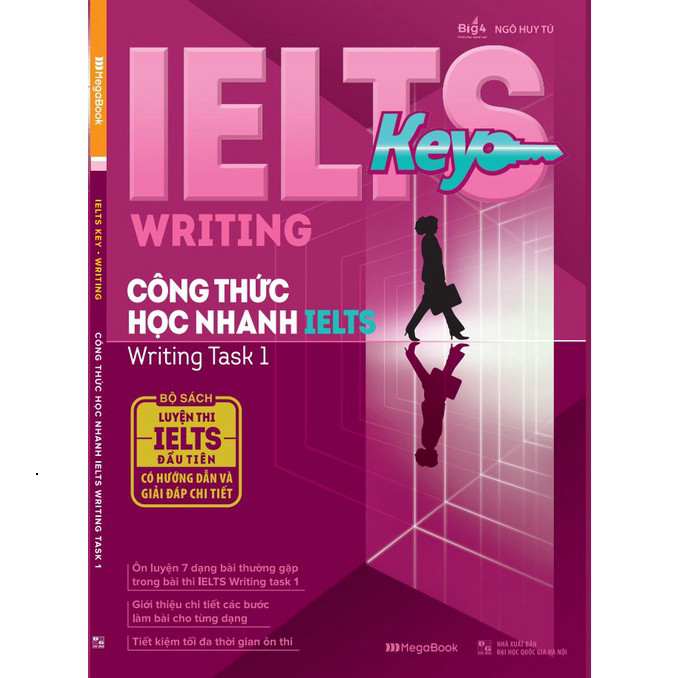 Sách IELTS KEY WRITING - Công thức học nhanh IELTS Writing Task 1  - MGB