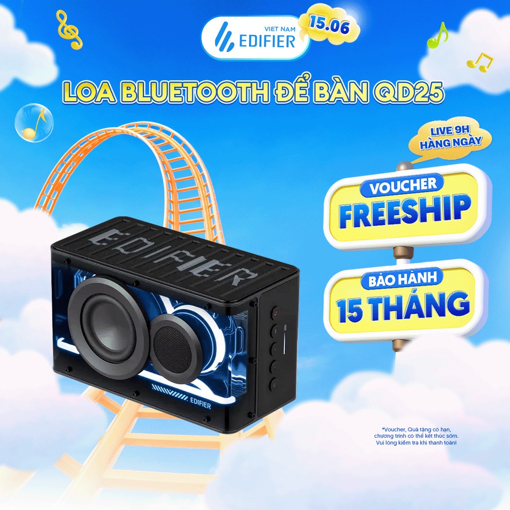 Loa Bluetooth Để Bàn EDIFIER QD35 | Công Suất 40W | Bluetooth 5.3 | Hi-Res Audio | Công Nghệ Sạc GaN | Bảo Hành 15 Tháng