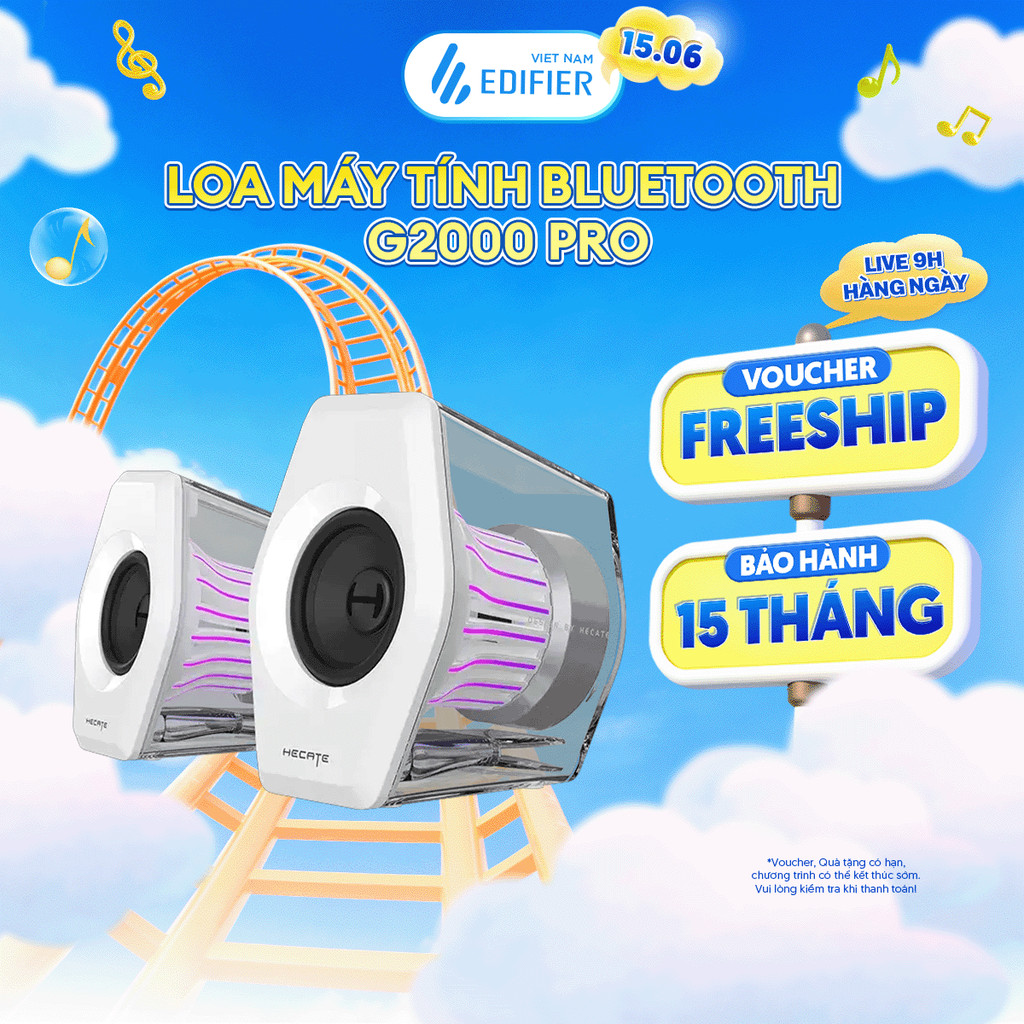 Loa Máy Tính Bluetooth EDIFIER G2000/G2000 PRO | Công Suất 32W | Đèn Led RGB | Bluetooth 5.1 |  Bảo Hành 15 Tháng