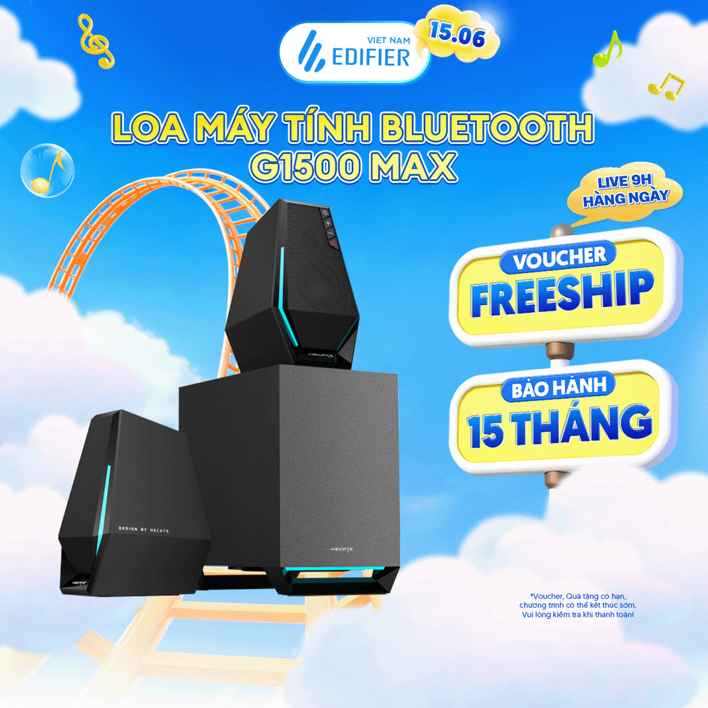 Loa Bluetooth Để Bàn EDIFIER G1500 MAX | Công Suất 30W | Đèn LED RGB | Bluetooth 5.3 | Bảo Hành 15 Tháng