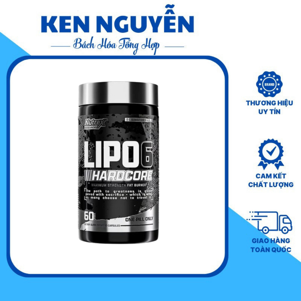 Nutrex Lipo 6 Hardcore – Viên uống hỗ trợ đốt mỡ mạnh mẽ, tăng năng lượng & siết cơ hiệu quả