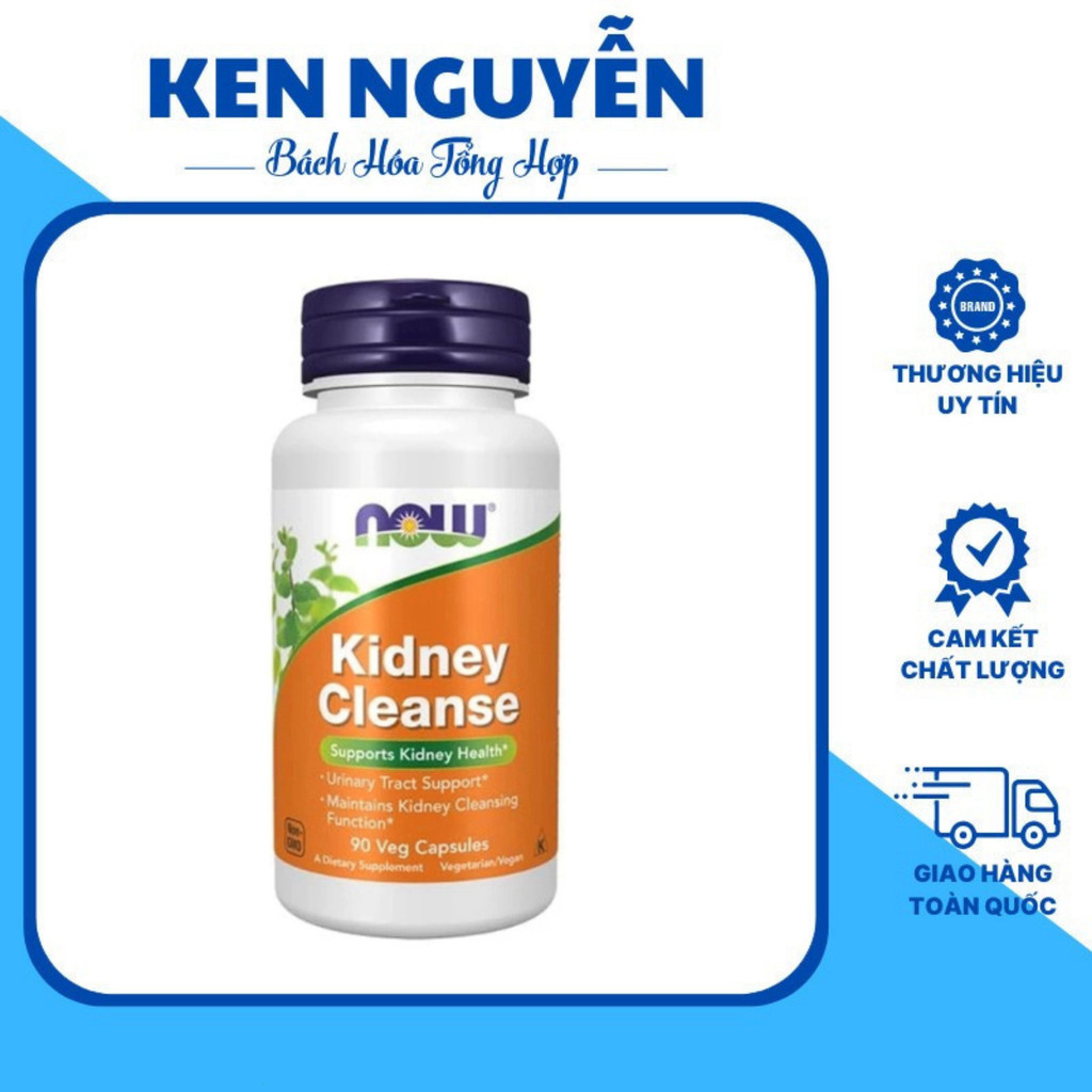 Viên bổ thận, hỗ trợ đường tiết niệu Now Kidney Cleanse giúp thải độc, phòng ngừa sỏi thận