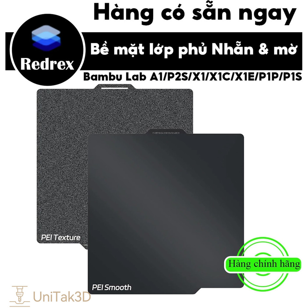 REDREX máy in 3D for Bambu Lab A1/P2S/X1/X1C/X1E/P1P/P1S PEI Xây dựng tấm 257*257mm