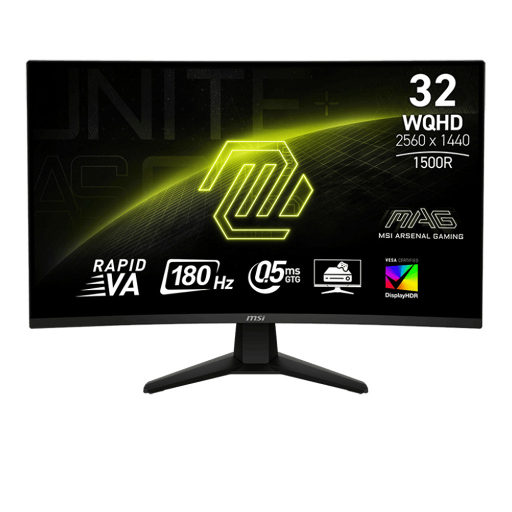 Màn Hình Gaming MSI MAG 32CQ6F | 32 inch, 2K, Rapid VA, 180Hz, 0.5ms, Cong