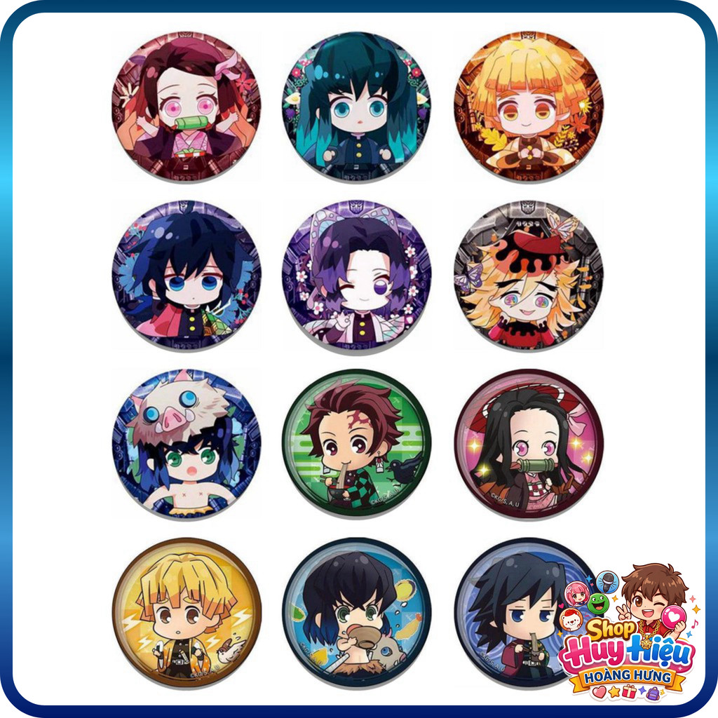 [SHIP NHANH] Trâm Cài Áo Manga Kimetsu no Yaiba Gương Lưỡi Gươm 5,8cm HOTTREND
