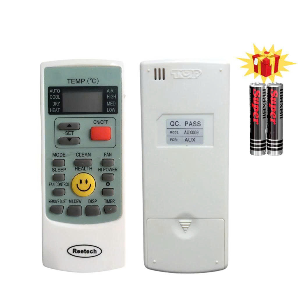 Remote Máy Lạnh Reetech Điều khiển điều hòa Reetech YKR-H008 - Tặng kèm pin AAA