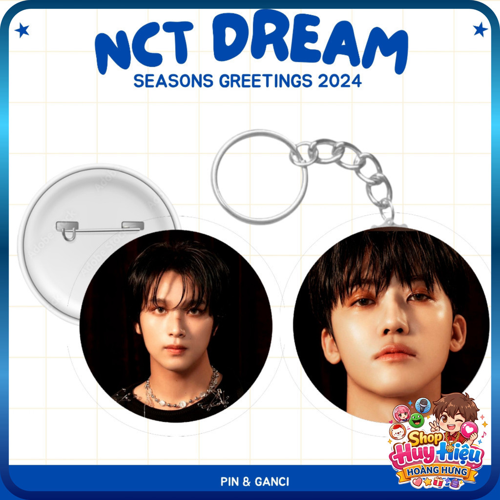 [SHIP NHANH] Đồng hồ NCT DREAM Scape & Seasons 2024 Kích thước 58mm Ghim KPOP HOTTREND