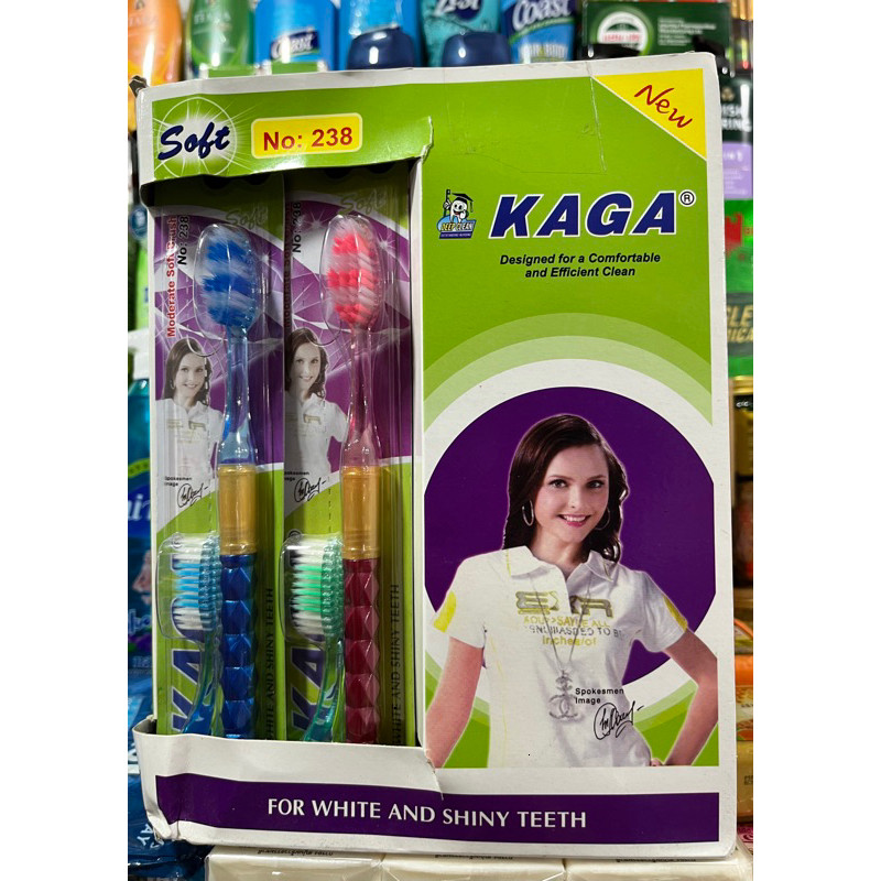 (Hộp  30 cây ) Bàn chải  KAGA 2 đầu