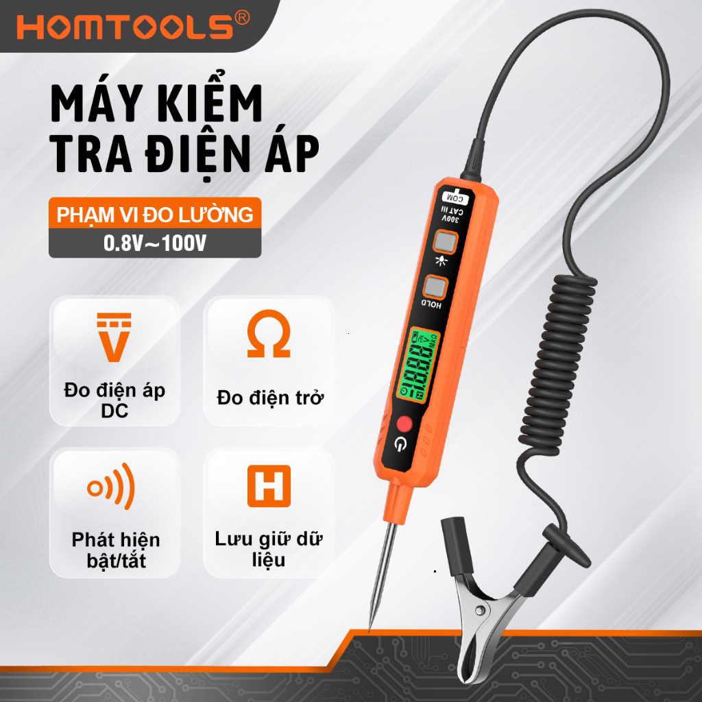D Bút kiểm tra điện áp HM68 D HOMTOOLS Màn hình LCD Kỹ thuật số Nhạy cảm 300V AC