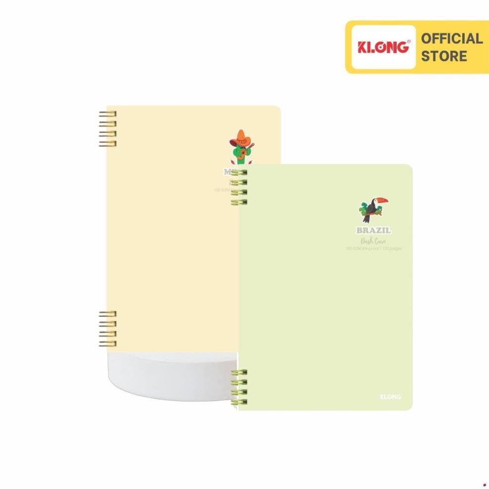 [COMBO 5 CUỐN]  Sổ Dash Caro (6x6)mm lò xo kép 2 đầu KLONG A5 120 trang 100/76; MS: 500 [COMBO 5 CUỐ