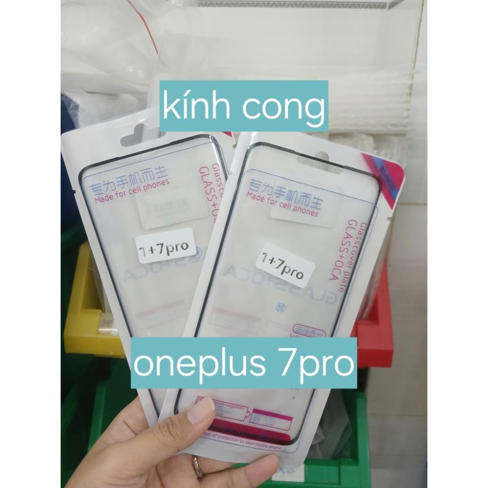 Kính cong Oneplus 7 pro oca có keo, kính cong 1+7 pro liền keo, kính oca GM1911, GM1913, GM1917, GM1