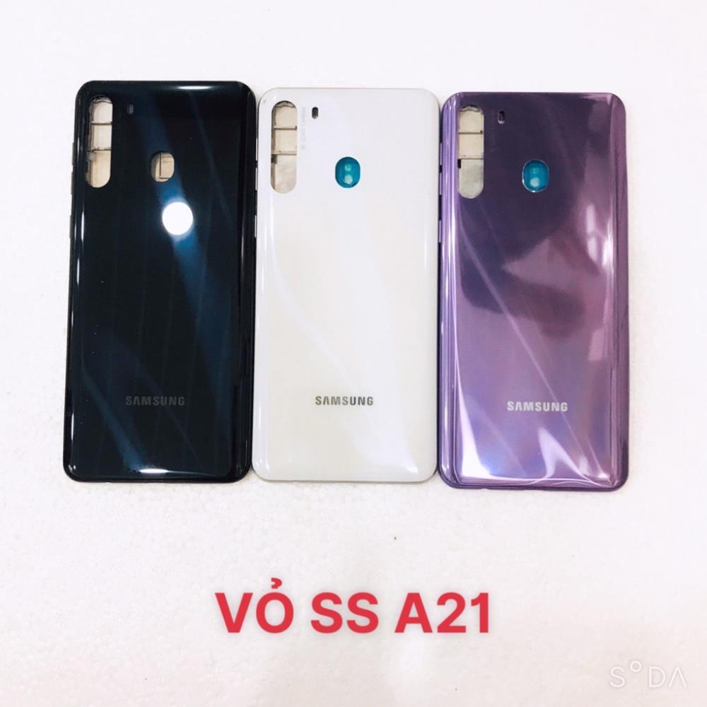 vỏ sam sung a21,nắp lưng samsung a215, nắp pin ss a21, khung sườn, benzen, nắp pin ss a21.
