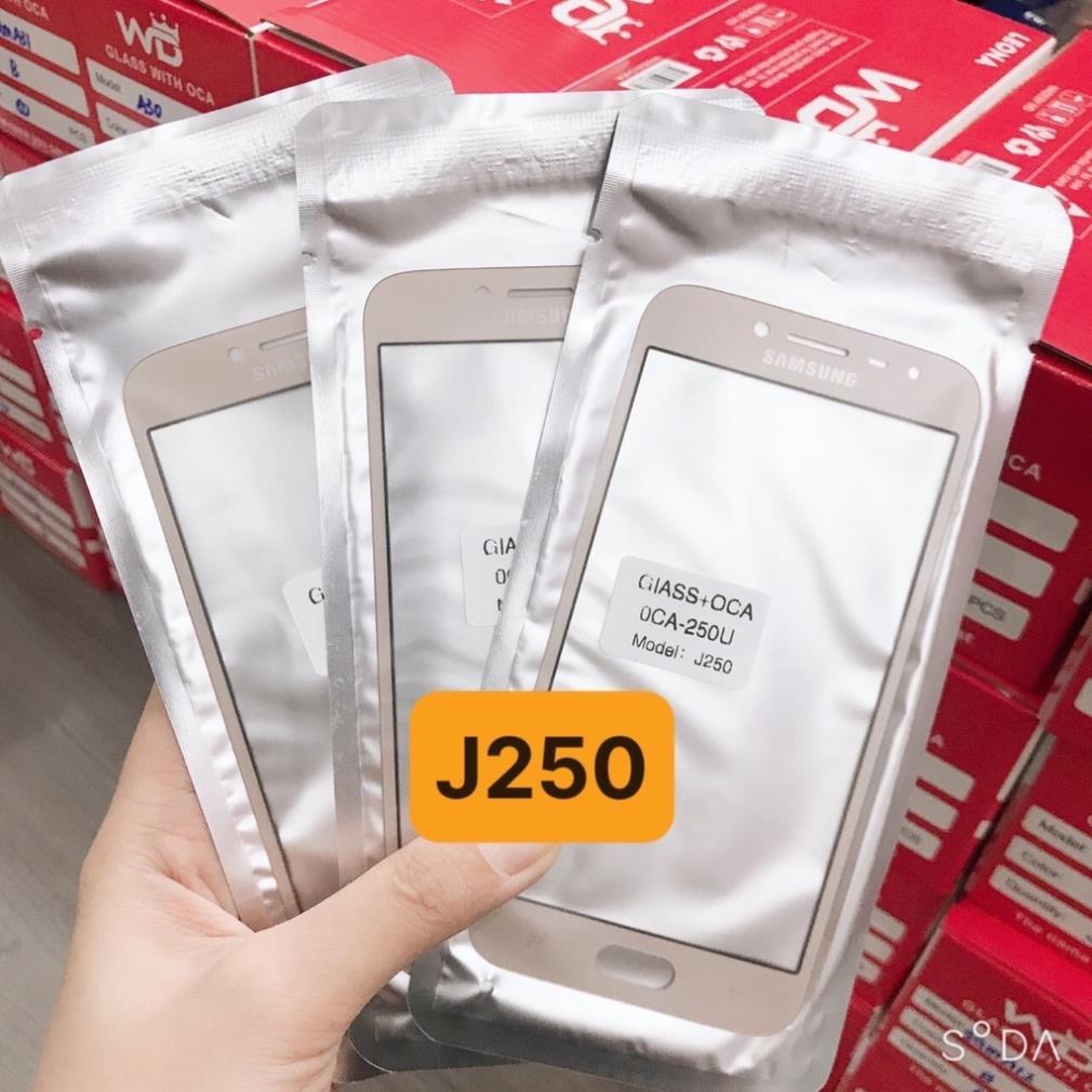 Kính samsung j250, kính ép màn hình có keo oca sam sung j2 pro, kính ép liền keo oca SM-J250F, SM-J2