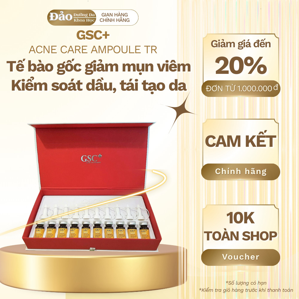 GSC Acne Care Ampoule TR Tinh Chất Cho Da Dầu Mụn Giảm Bóng Nhờn Hàn Quốc 8ml x10 Lọ
