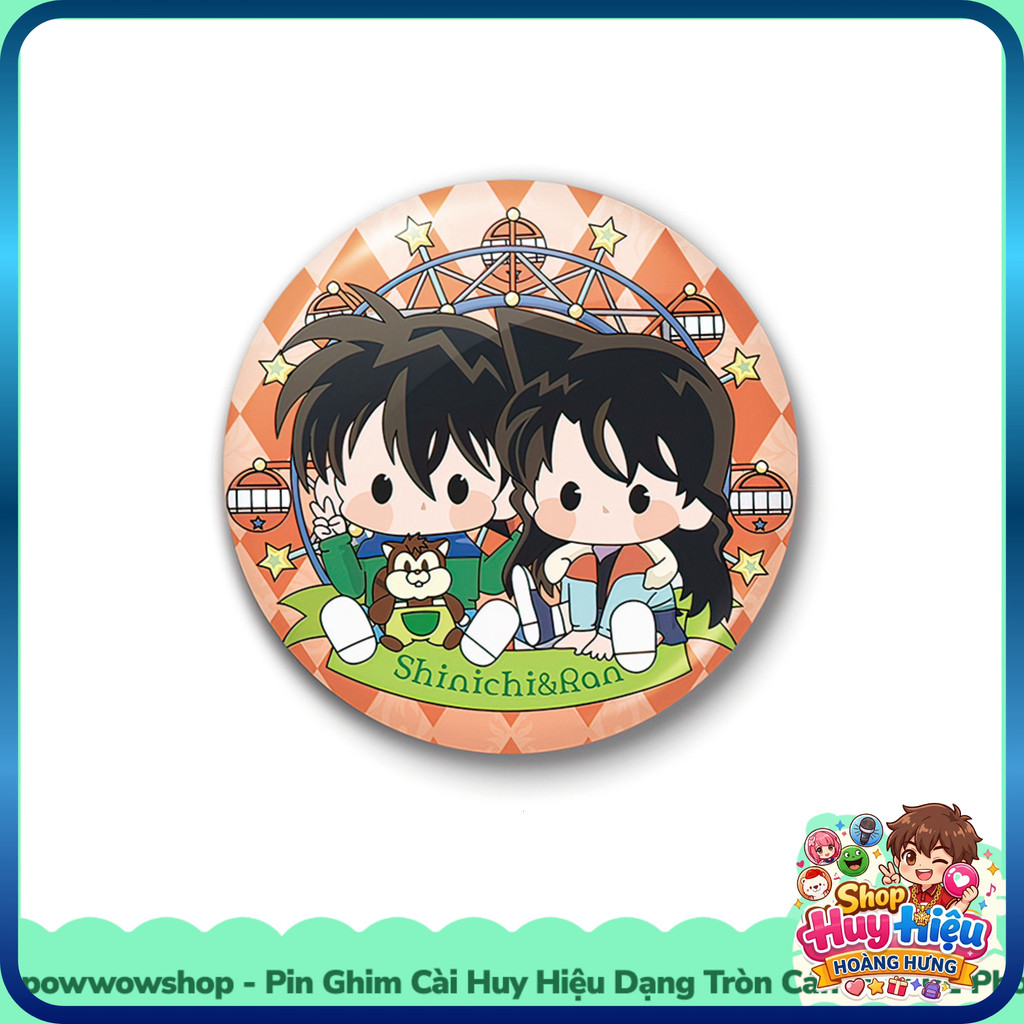 [LOẠI 1] Trâm Ghim Cài Áo Ghim Tròn Dài 58mm Dây Màn Pe Anime Conan