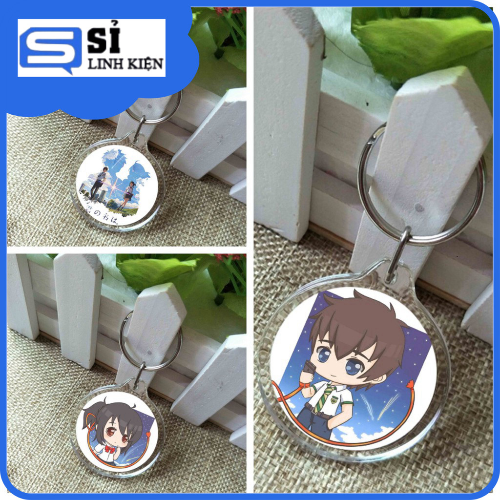 [LOẠI 1] Móc Khóa Tròn IN KIMI NO NAWA Anime Chibi Yêu Tiện Lợi Cho Balo (Sưu tầm) Móc khóa Tròn IN 