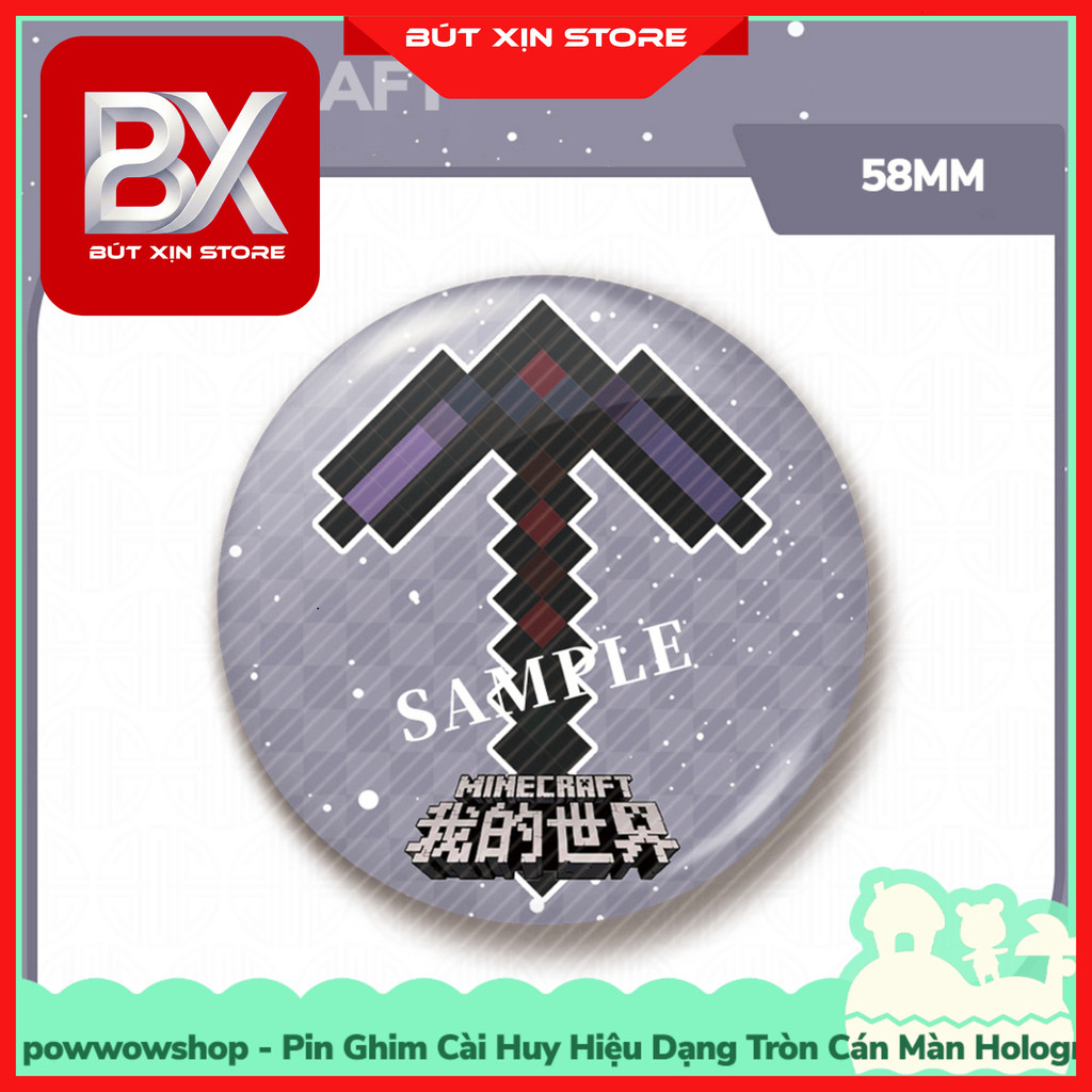 [GIAO NHANH 24H] Bông Ghim Dài Cài Áo / Balo Màn PE Durable Tốc Hỏa Game Minecraft HOT