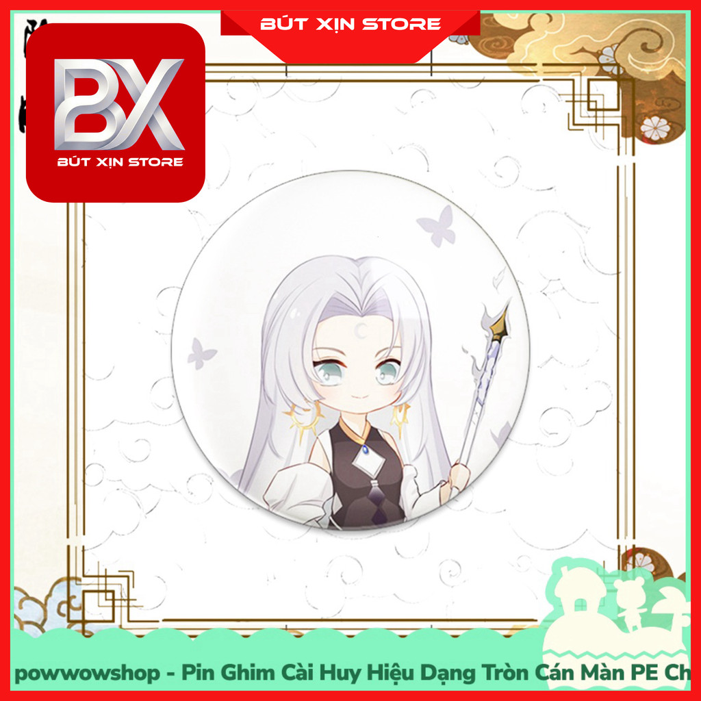 [GIAO NHANH 24H] Trâm Ghim Sấy Áo Dạng Tròn Cài Balo Túi Màn PE Phong Game Chibi HOT