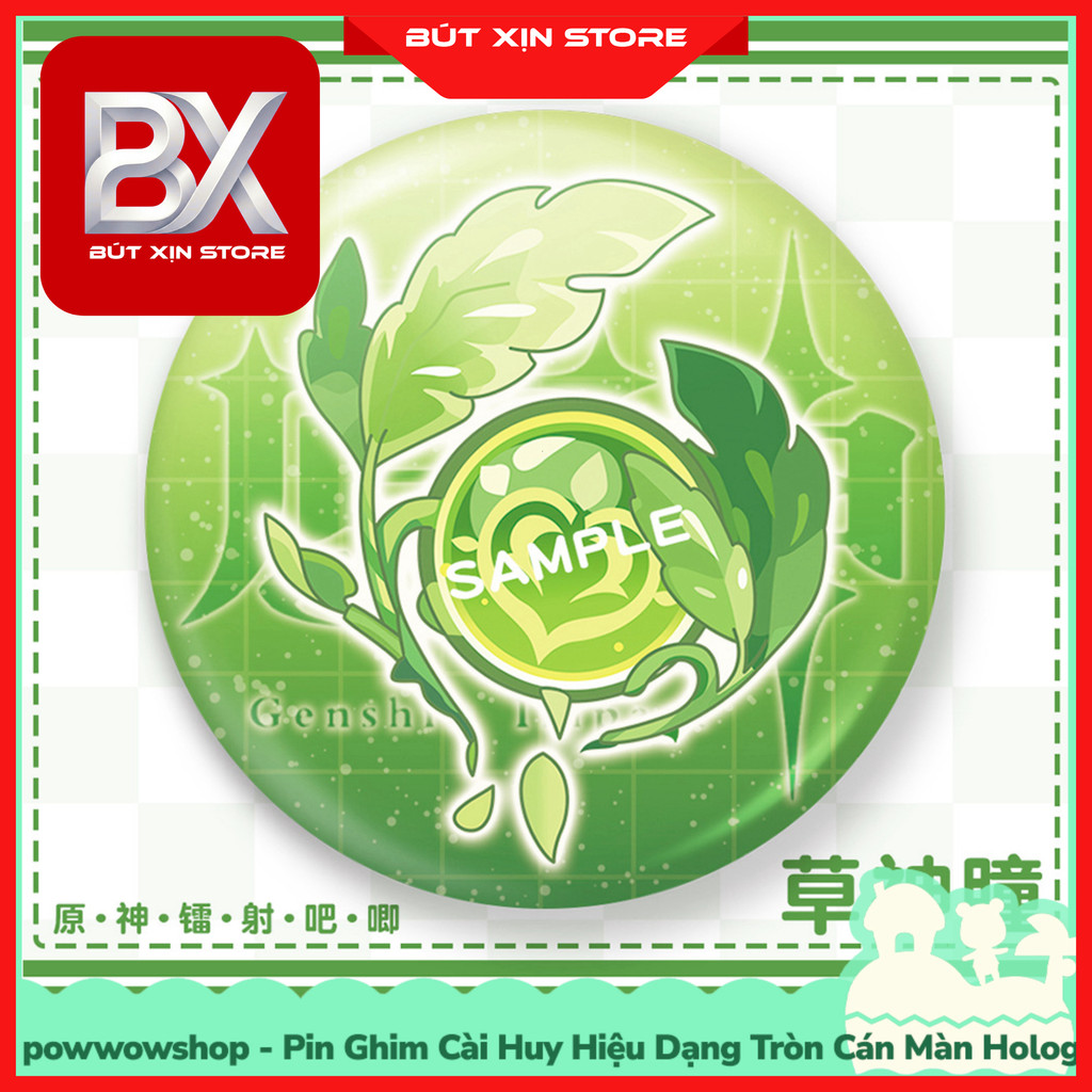[GIAO NHANH 24H] Trâm Ghim Dạng Tròn Cài Áo Balo Túi Hologram Mở Rộng Phong Cảnh Symbol Game HOT
