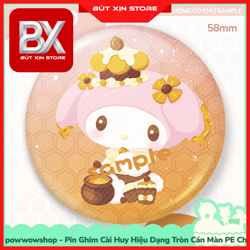[GIAO NHANH 24H] Đôi Ghim Cài Túi Balo Dạng Tròn 58mm PE Phong Cách Hoạt Hinh HOT