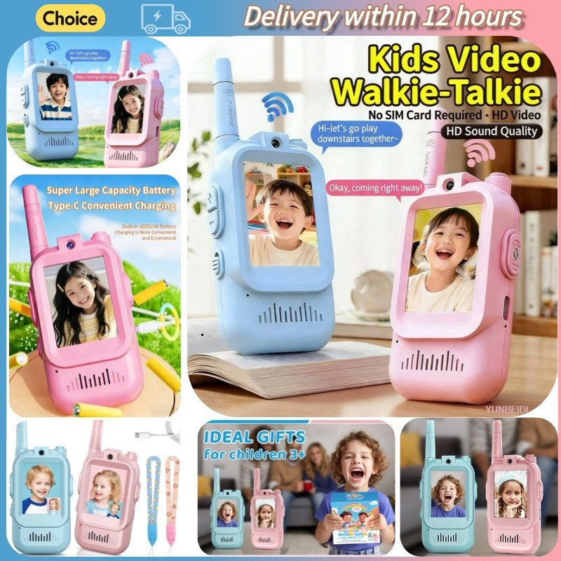 Bộ Đàm Video Call Trẻ Em Màn Hình Màu Camera Sạc Type-C