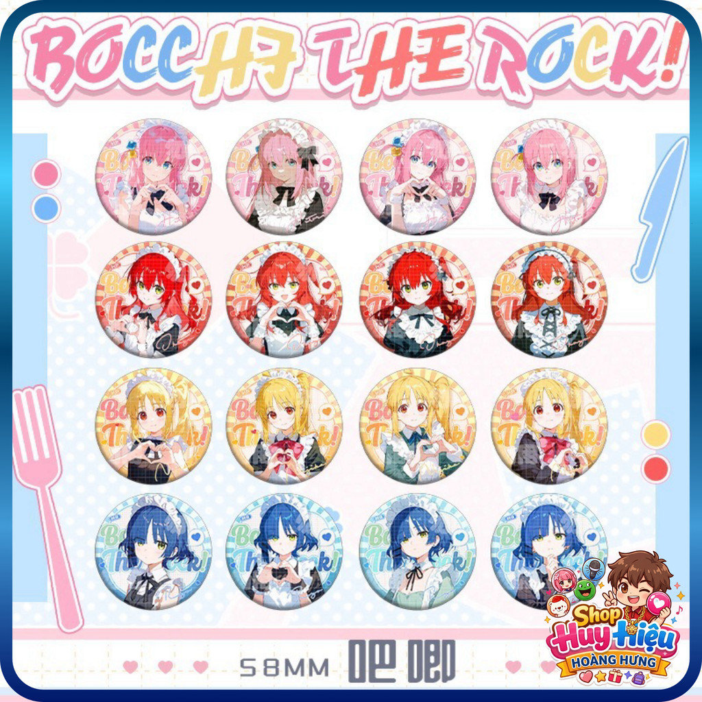 [LOẠI 1] Trâm Ghim Cài Áo Cosplay Easy Bocchi Nijika Yamada Áo Nút Cài Dễ Sắp Đặt Trên Áo