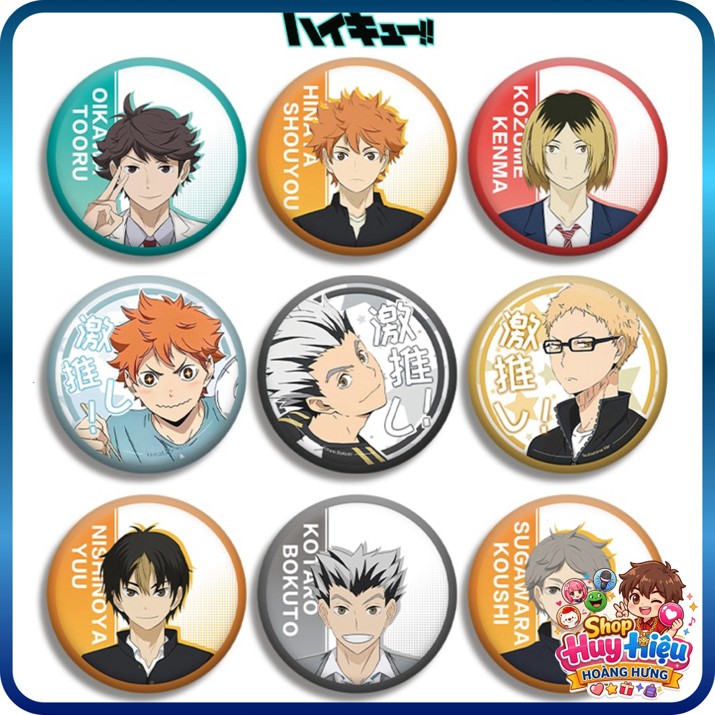 [LOẠI 1] Haikyuu Hinata Huy Hiệu Hinata Shoyo Trâm Cài Áo Cài Nút Cosplay Bộ Quà Tặng Đồ Chơi Trang 