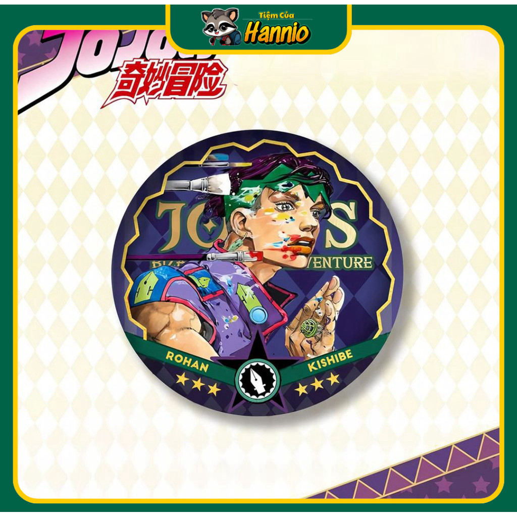 [HCM SỈ] Trang Sắt Chibi Manga JoJo's Bizarre Adventure Túi Xách Nam Bỏ Gục Phải Dùng