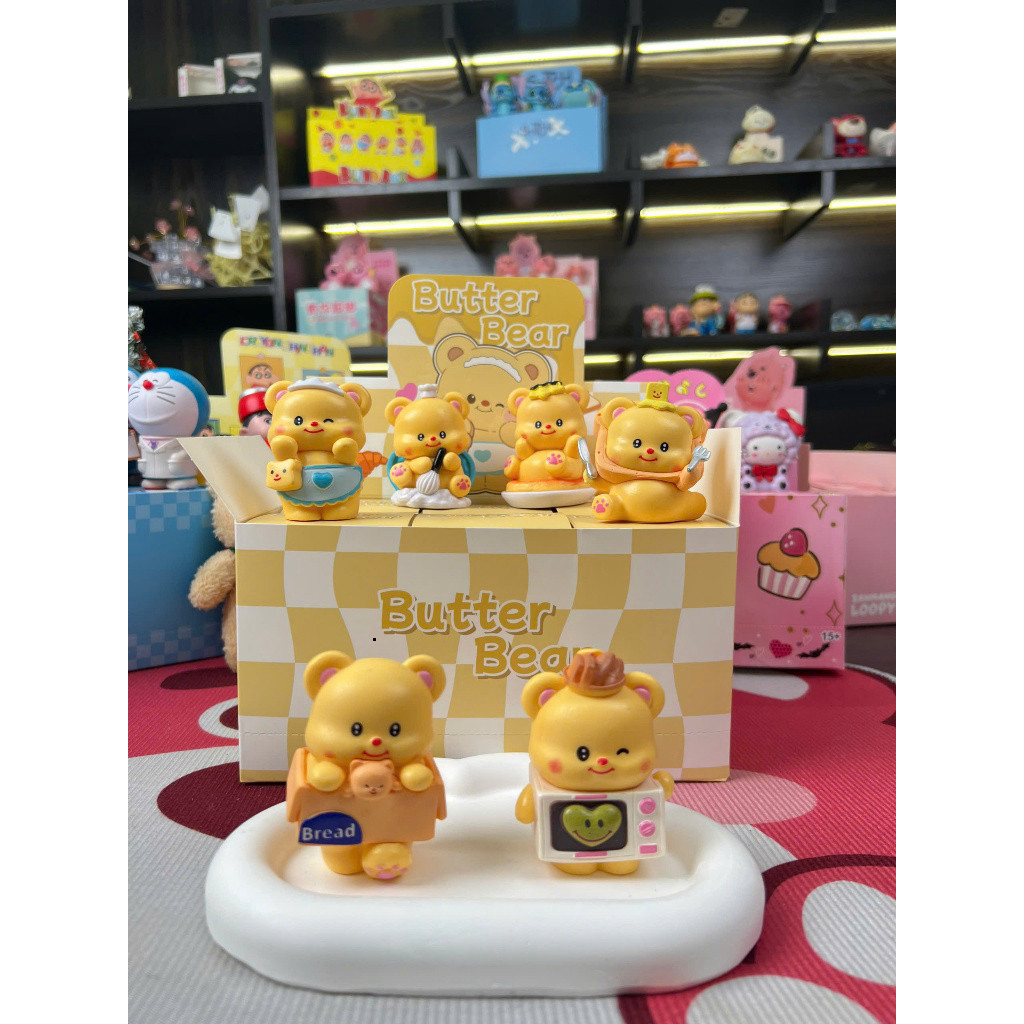 (BN) (Butter Bear) Blindbox hộp mù nhân vật hoạt hình gấu bơ Butter Bear decor trang trí