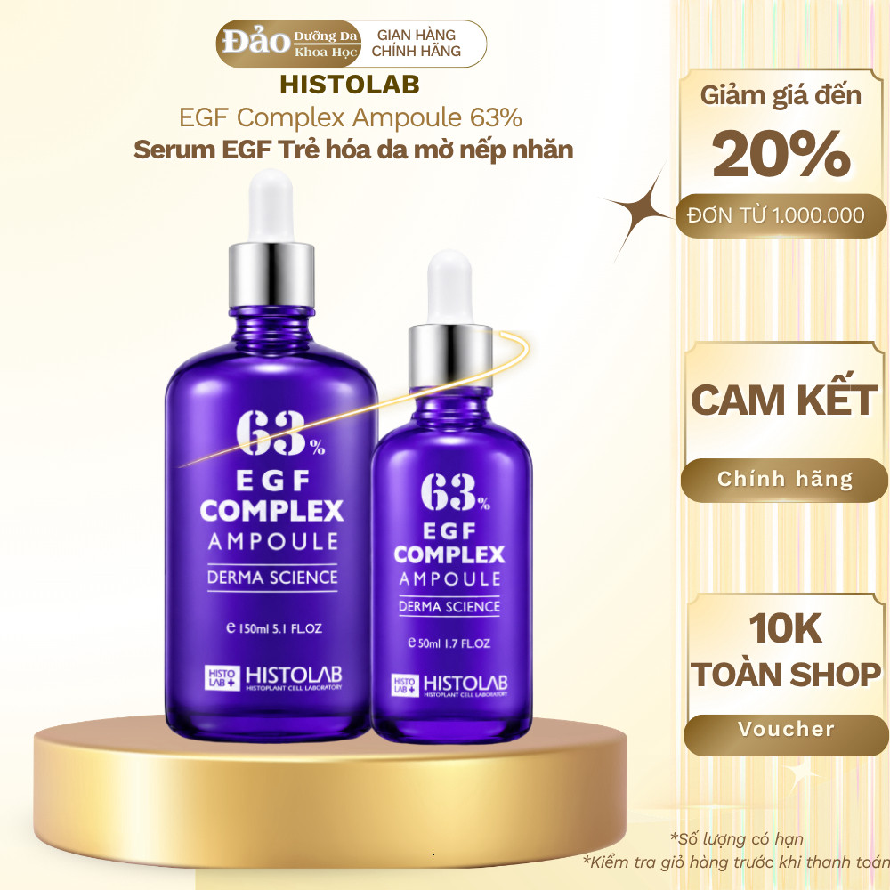 Histolab EGF Complex Ampoule 63% 50ml | Serum EGF Trẻ Hóa Da Mờ Nhăn
