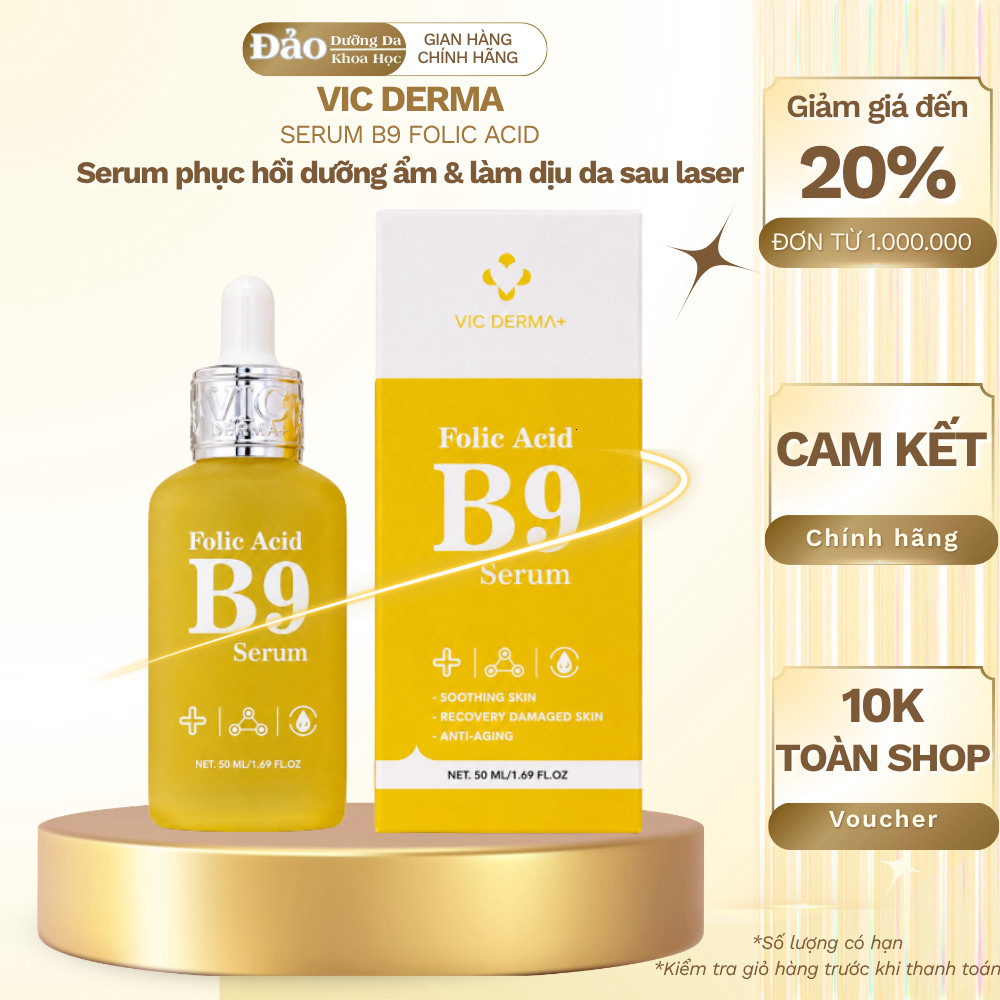 Serum B9 Vic Derma 50ml | Dưỡng Ẩm, Làm Dịu & Phục Hồi Da
