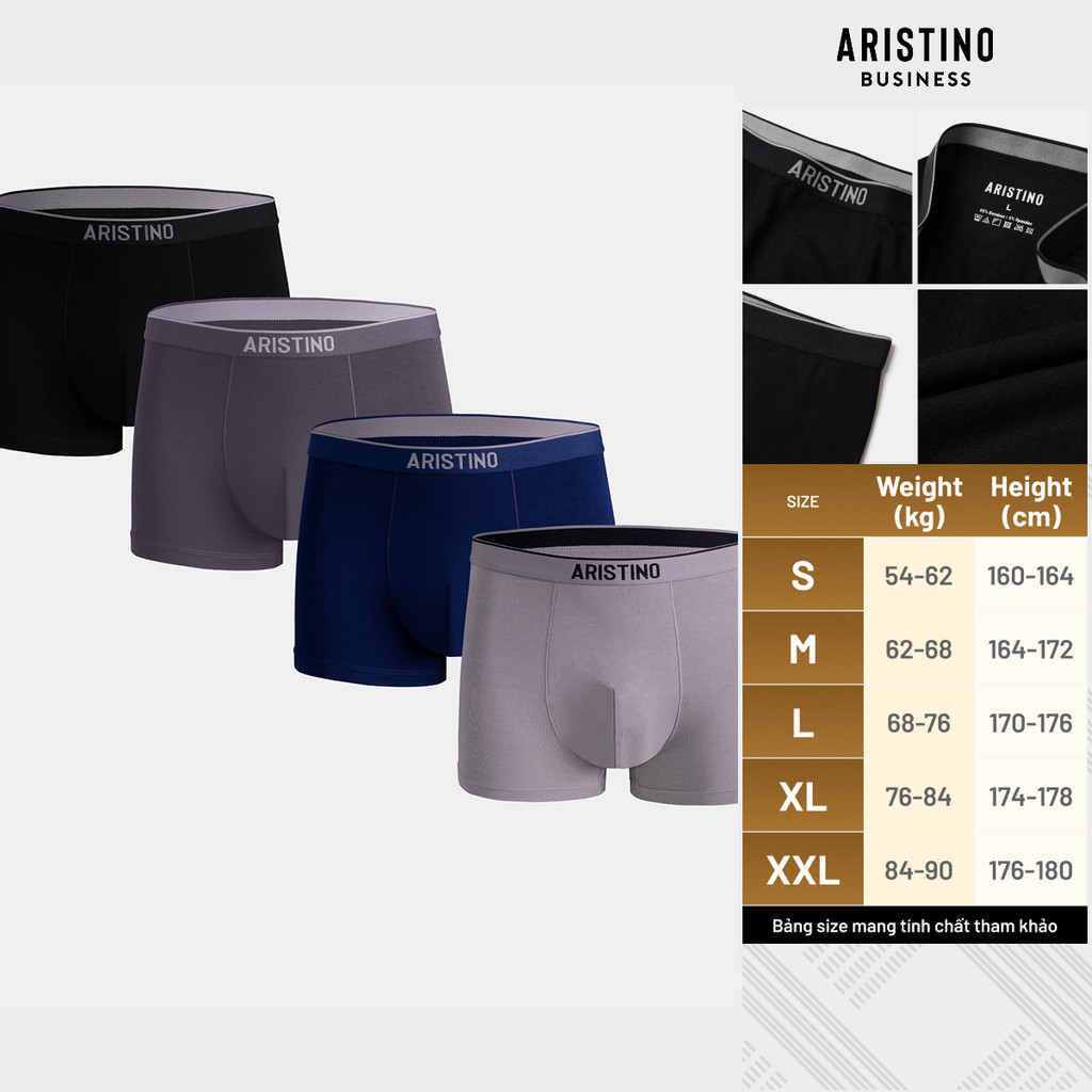 [COMBO 3] Quần Boxer nam ARISTINO chất liệu bamboo cao cấp, thoáng mát và lành tính - ABX1605