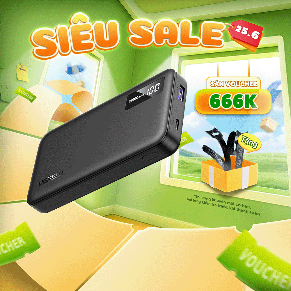 Pin sạc dự phòng 10000mAh/20000mAh Ugreen | Sạc nhanh 2 chiều 20W/30W | Chính hãng BH 18 tháng 1 đổi 1 | 25742 25683