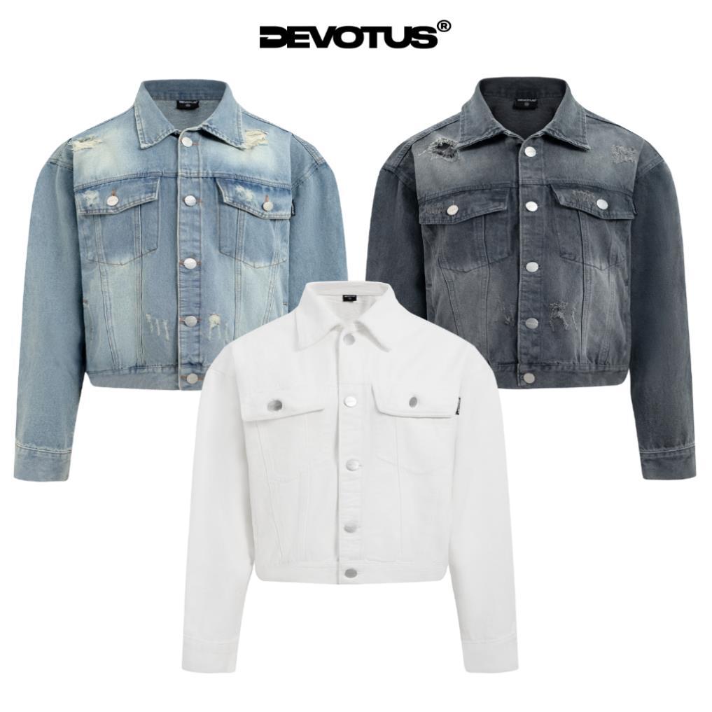 DENIM ON DENIM SET DEVOTUZS. Áo Khoác Denim BOXY và Quần Baggy Jeans Ống Rộng Local Brand Unisex